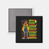 Ich bin Schwarzes Kind Geschichtsmonat Afroamerika Magnet (Vorderseite/Rückseite)