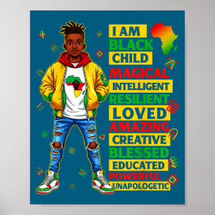 Ich bin schwarzes Kind Geschichtsmonat afroamerika Poster