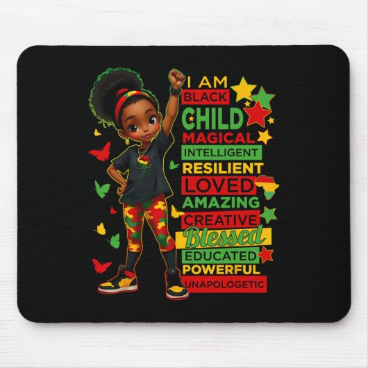 Ich bin schwarzes Kind Schwarze Geschichte Monat A Mousepad (Vorne)