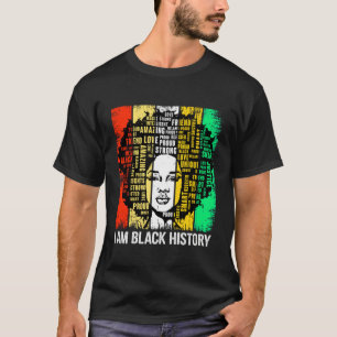 Ich bin Schwarzmonatssprüche Rot Gold Grün St T-Shirt