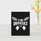 Ich bin schwer Doppel-Diamanten Ski Snowboarden Gi Karte (Gelbe Blume)