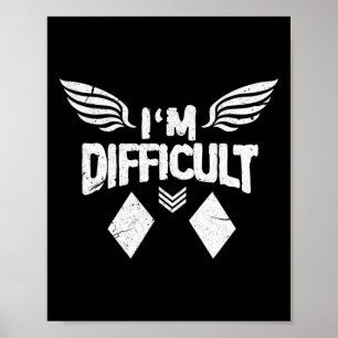 Ich bin schwer Doppel-Diamanten Ski Snowboarden Gi Poster