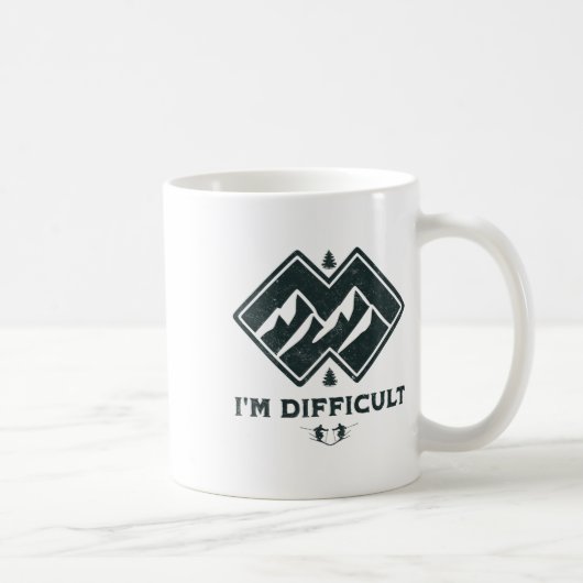 Ich bin schwer doppelt schwarze Diamanten Funny Sk Kaffeetasse (Rechts)
