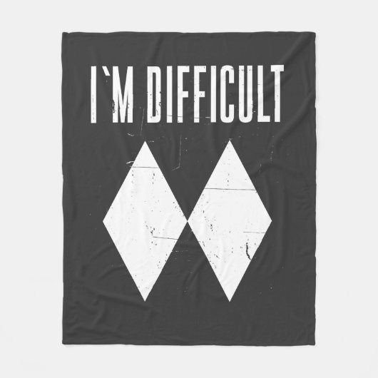 Ich bin schwer Ski Doppel Diamant Wintersport Fleecedecke (Vorderseite)