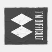Ich bin schwer Ski Doppel Diamant Wintersport Fleecedecke (Vorderseite (Horizontal))