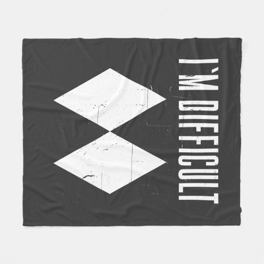 Ich bin schwer Ski Doppel Diamant Wintersport Fleecedecke (Vorderseite (Horizontal))