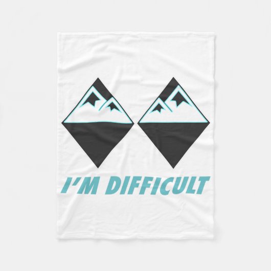Ich bin schwer Ski Double Black Diamonds Colorado Fleecedecke (Vorderseite)