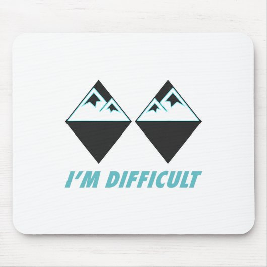 Ich bin schwer Ski Double Black Diamonds Colorado Mousepad (Vorne)
