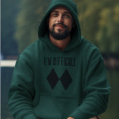 Ich bin schwer Ski Winter Spaß doppelten schwarzen Hoodie