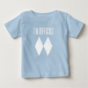 Ich bin schwer Skifahren Doppel Diamond Winterspor Baby T-shirt
