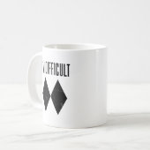 Ich bin schwer Skifahren doppelte schwarze Diamant Kaffeetasse (Vorderseite Links)
