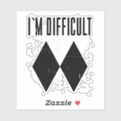 Ich bin schwer Skifahren Double Black Diamond Aufkleber (Blatt)