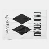 Ich bin schwer Skifahren Double Black Diamond Cust Geschirrtuch (Horizontal)