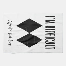 Ich bin schwer Skifahren Double Black Diamond Cust Geschirrtuch