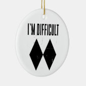 Ich bin schwer Skifahren Double Black Diamond Keramik Ornament (Rechts)