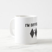 Ich bin schwierig Double Black Diamond Ski Snowboa Kaffeetasse (Vorderseite Links)