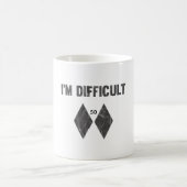 Ich bin schwierig Double Black Diamond Ski Snowboa Kaffeetasse (Mittel)