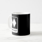 Ich bin Schwierig Lustig Doppelte Schwarze Diamant Kaffeetasse (Vorderseite Links)
