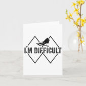 Ich bin schwierig Skifahrer Skifahren Downhill Karte (Gelbe Blume)