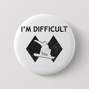 Ich bin schwierige coole Skifahren Sachen für Männ Button