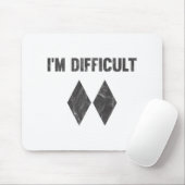 Ich bin schwierige Double-Black-Diamond-Ski-Schnee Mousepad (Mit Mouse)
