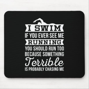 Ich bin schwimmend mousepad