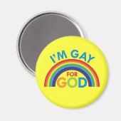 Ich bin schwul für Gott Magnet (Vorderseite/Rückseite)