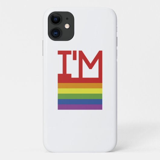Ich bin schwul| Regenbogenflagge Case-Mate iPhone Hülle (Rückseite)