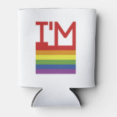 Ich bin schwul | Regenbogenflagge Dosenkühler (Vorderseite)