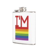 Ich bin schwul| Regenbogenflagge Flachmann (Links)