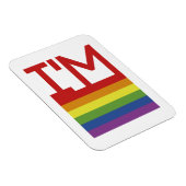 Ich bin schwul | Regenbogenflagge Magnet (Rechte Seite)