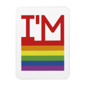 Ich bin schwul | Regenbogenflagge Magnet (Vertikal)