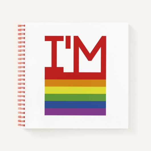 Ich bin schwul | Regenbogenflagge Notizblock (Vorderseite)