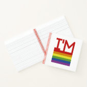 Ich bin schwul | Regenbogenflagge Notizblock (Innenseite)
