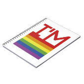 Ich bin schwul | Regenbogenflagge Notizblock (Linke Seite)