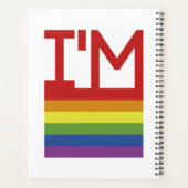 Ich bin schwul | Regenbogenflagge Planer (Rückseite)