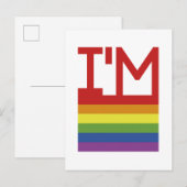 Ich bin schwul | Regenbogenflagge Postkarte (Vorne/Hinten)