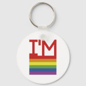 Ich bin schwul | Regenbogenflagge Schlüsselanhänger (Vorderseite)