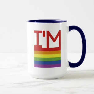 Ich bin schwul  Regenbogenflagge Tasse