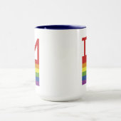 Ich bin schwul| Regenbogenflagge Tasse (Zentrum)