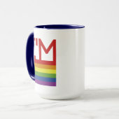 Ich bin schwul| Regenbogenflagge Tasse (Vorderseite Links)