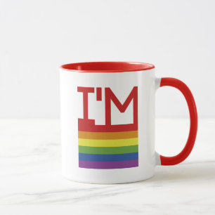 Ich bin schwul  Regenbogenflagge Tasse