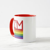 Ich bin schwul| Regenbogenflagge Tasse (Vorderseite Links)