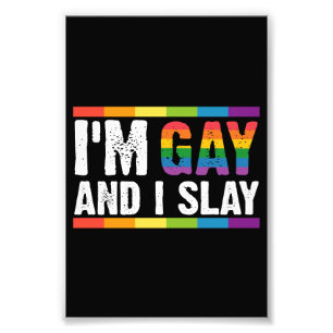 Ich bin schwul und ich rocke LGBTQ Gay Pride  Fotodruck
