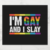 Ich bin schwul und sage LGBTQ-Gay Pride Bierflaschenetikett (Einzelnes Label)