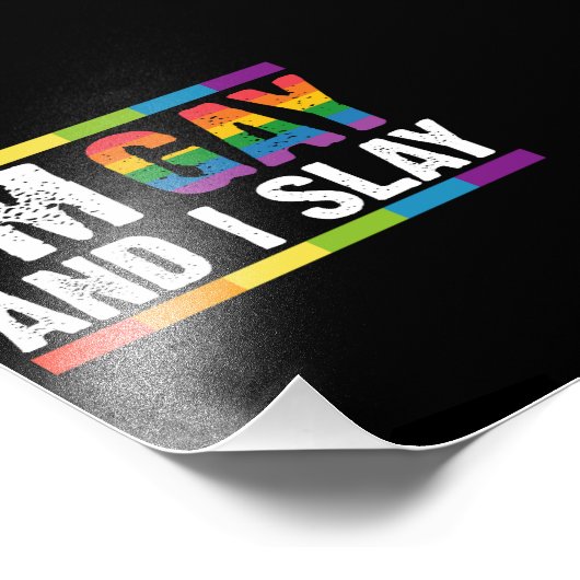 Ich bin schwul und sage LGBTQ-Gay Pride Fotodruck (Ecke)