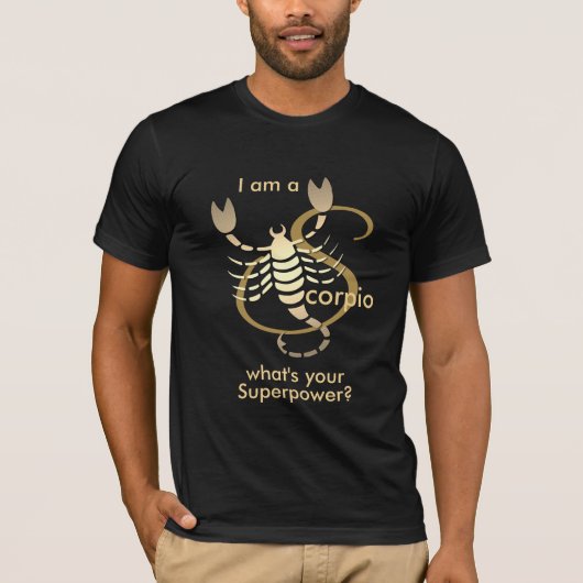 Ich bin Scorpio ♏ - Was ist deine Supermacht? -Gol T-Shirt (Vorderseite)