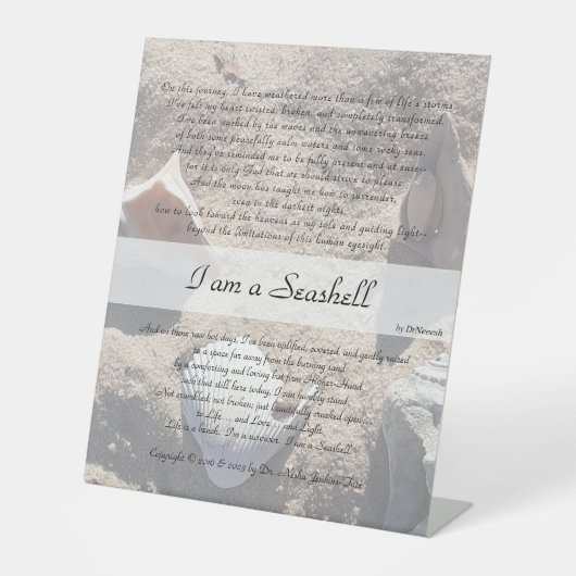 Ich bin Seashell - Schreibtisch 10x12 Stand v1.1 Sockelschild (Vorderseite)