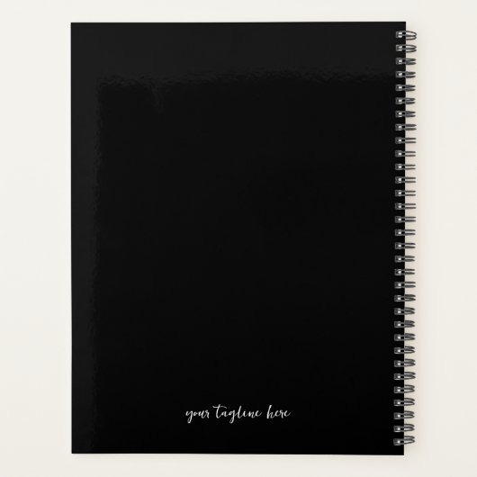 "Ich bin sehr beschäftigt" Schwarzweißplaner Planer (Rückseite)