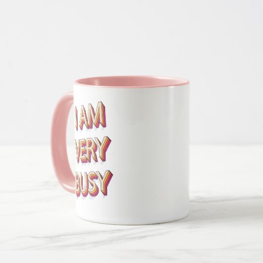 Ich bin sehr beschäftigt tasse (Vorderseite Links)